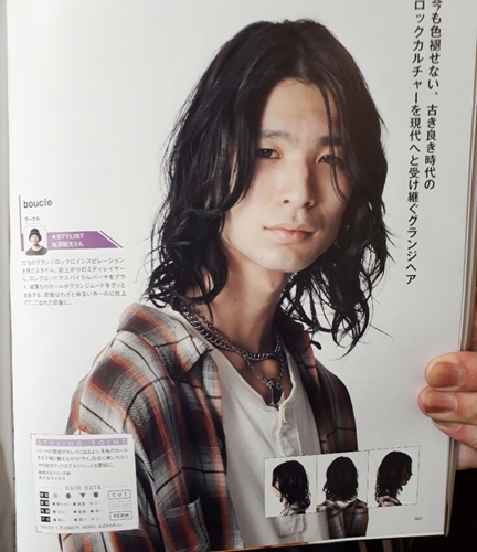メンズロングパーマスタイルの写真