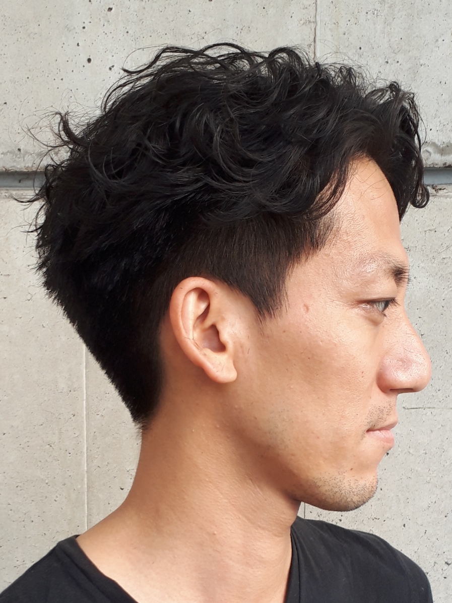 【メンズ髪型】2020年ビジネスパーマスタイルお客様のリアルヘアスタイル(boucle流フロートパーマ) 渋谷の